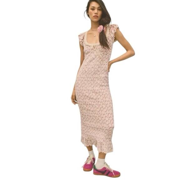 Free People McKenna Velvet Midi Dress NWT - Picture 7 of 9